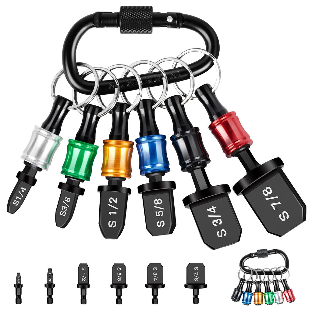 Aoebwpwi 12PCS Swage Tool HVAC Repairing Set with Bit Holder, Air Conditioner Copper Tube Expander Swaging Tool Drill Bit Copper Pipe Swage, 1/4'', 3/8'',1/2'',5/8'',3/4'',7/8'' Bits Set (12PCS)