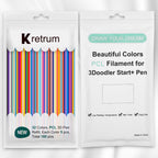 32 Colors 3D Doodler Pen Refills Packs for 3Doodler Start+ 3D Pen Low Printing Temperature PCL Filament 3D Doodler Refills Each Color 15.2 cm x 5 pcs Total 160 pcs Only Fit for 3Doodler Start+