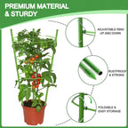 KLS 3 Pack Tomato Cage for Pots Plant Support, Upgrade 24 Inches Tomato Cages for Garden, Pepper Cage Trellis Kit with Plant Tie and Clips (24")