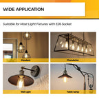 Hizashi LED Edison Bulbs, 4W, Equivalent 40W, Dimmable E26 LED Bulb, 3000K Soft White, 95+ CRI 450 Lumens, ST19 Vintage Light Bulbs, Clear Glass, Pack of 6