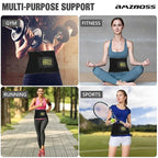 AMZBOSS Waist Trainer for Women Lower Belly Fat, Waist Sweat Band for Women, Belly Band Sweat Belt, Stomach Wrap, Faja Body Shaper (BLACK, Medium)