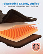 RENPHO King Size Heating Pad for Back, Fathers Day Dad Gifts & Birthday Gifts for Husband, FSA Eligible, 24"x37" XL Large Weighted Electric Heat Pad for Neck and Shoulders, ETL Certified, Dark Brown