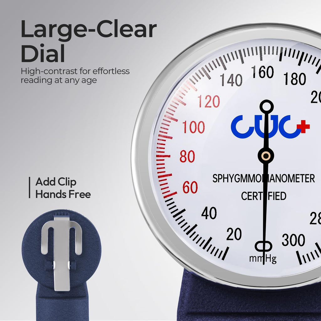 CUG Manual Blood Pressure Cuff, Aneroid Sphygmomanometer