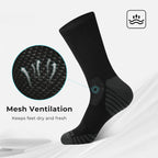 BAMBOO COOL Men's Crew Socks Athletic Cushioned Moisture Wicking 6 Pairs