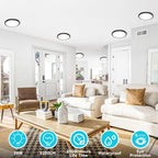 libtit 7 Inch Oil Rubbed Bronze Flush Mount Ceiling Light, 15W Ceiling Light Fixture,3000K/4000K/6500K Color Selectable,Ultra-Thin Round Ceiling Lighting Fixture for Bedroom Kitchen Pantry Basement