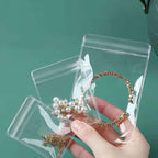 Small Plastic Bags, 100 Pcs Mini Baggies, Clear Plastic Jewelry Thick Self Sealing PVC Bags, Resealable Poly Baggies for Pill, Beads, Screws, Packaging (3.9x5.9"）