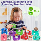 Learning Toys for Toddlers 1 2 3 Year Old Toddlers, 20Pcs Kitten Finger Puppets for Kids, Montessori Counting, Matching & Sorting Toy, Christmas Birthday Gifts for Baby Boys Girls Age 12-18 Months