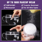 UCANBEMAKUP Long Lasting Makeup Setting Spray Kit- 6.76 Fl oz Hydrating Matte Finish Mist Lightweight Face Make up Fixer +Translucent Loose Setting Powder+2PC Sponge Puff Set