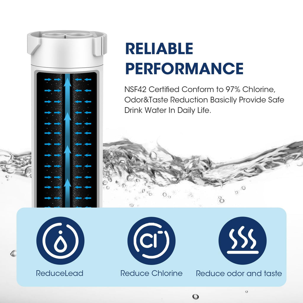 MARRIOTTO Water Filter Compatible with XWFE (Built-in CHIP), Replacement for GE XWFE, XWF Refrigerator Water Filter Pack of 3