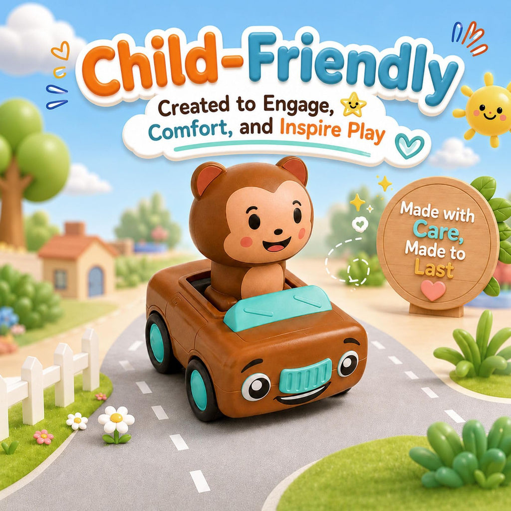 stargo Press to Go Car Toys, Montessori Toys for 1 Year Old Boy Gifts