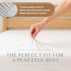BLISSFORD - 2 Pack Fitted Hospital Bed Sheets with Elastic All Around for a Cotton Rich Soft Knitted Jersey Sheet, 36” x 84” x 12”