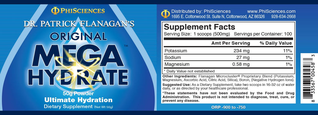 Patrick Flanagan's Mega Hydrate Powder(50 gm Powder)