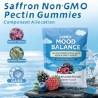 Purebite Lumex-Mood Balance Saffron Gummies | Vegan, Sugar-Free, 60 Count