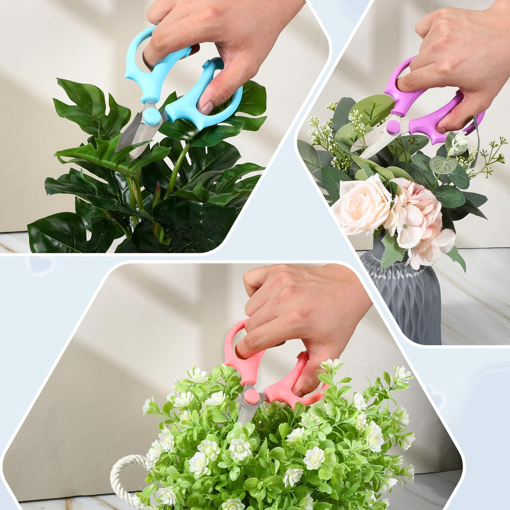 16Pcs Floral Scissors Garden Flower Scissors Shears for Cutting Fresh Flower Floral Cutters Garden Shears for Gardening Flowers Arrangement, Trimming Plants, Stainless Steel