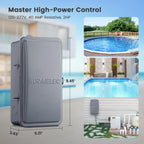 Suraielec Pool Timer, 7-Day 24-Hour Digital Pool Pump Timer, 40 AMP Heavy Duty, 120/240/277 VAC, Outdoor Metal Casing, Electric Switch Box for Swimming Pump, Hot Water Heater, Spa, Lights