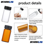 BKMAMLAB 10ml Amber Small Glass Vials 50pcs with Screw Caps(50pcs)
