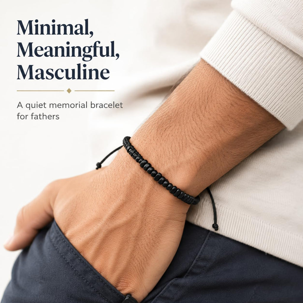 Live Gems - Daddy of an Angel Bracelet for Men – Miscarriage Gift for Dad – Loss of Baby Memorial – Sympathy Gift for Grieving Father – Hidden Message Morse Code Jewelry