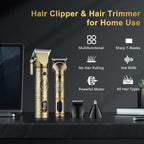GSKY Hair Clippers for Men Professional, Cordless Clippers for Hair Cutting, Mens Hair Clippers and Trimmer Kit for Barber with LED Display