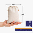 SMELLEZE Natural Mothball Smell Remover Pouch - Covers 375 sqft