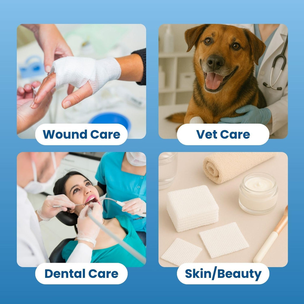 HCS Gauze Pads 2x2, Bulk - 8000ct, Non-Woven, Non-Sterile, 4-Ply - Highly Absorbent, Low-Linting Squares - Gauze Sponges, Small - Medical Supplies, Wound Care, First Aid, Surgical Use, Dental, Beauty