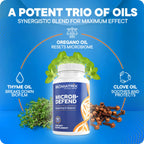 BioMatrix Biofilm Disruptor, GI Repair Digestive Supplement for Men and Women, Oil of Thyme, Oregano & Clove, Gut Microbiome & Intestinal Health Support | Microb-Defend (90 Softgels)