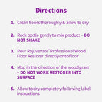 Rejuvenate Professional Wood Floor Restorer Fills Scratches, Shines And Protects Wood Flooring For A Matte Satin Shine, 32 Ounces