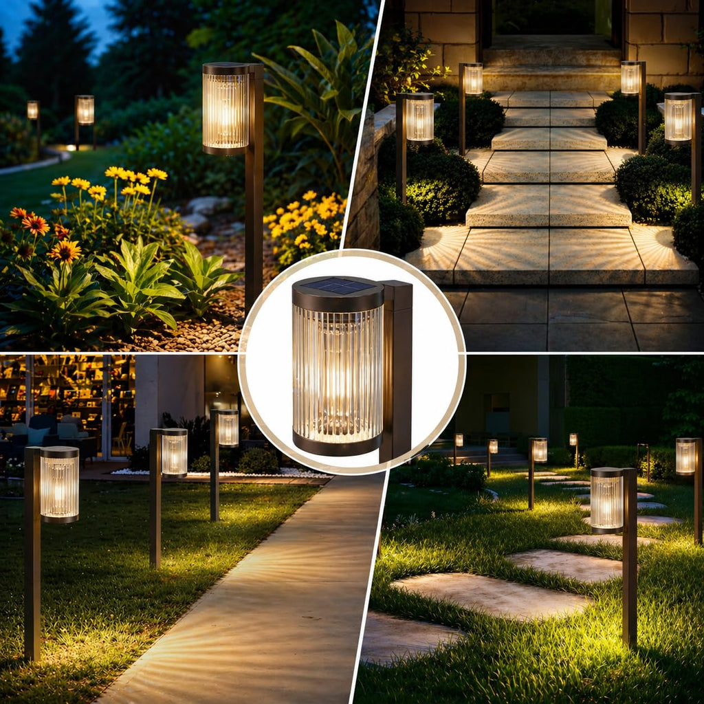 ELECLINK Solar Pathway Lights Outdoor, 2 Pack Upgraded Outdoor Solar Lights for Outside Super Bright Up to 12Hrs, IP65 Waterproof Solar Garden Lights for Sidewalk Driveway Decor Landscape Ligthting