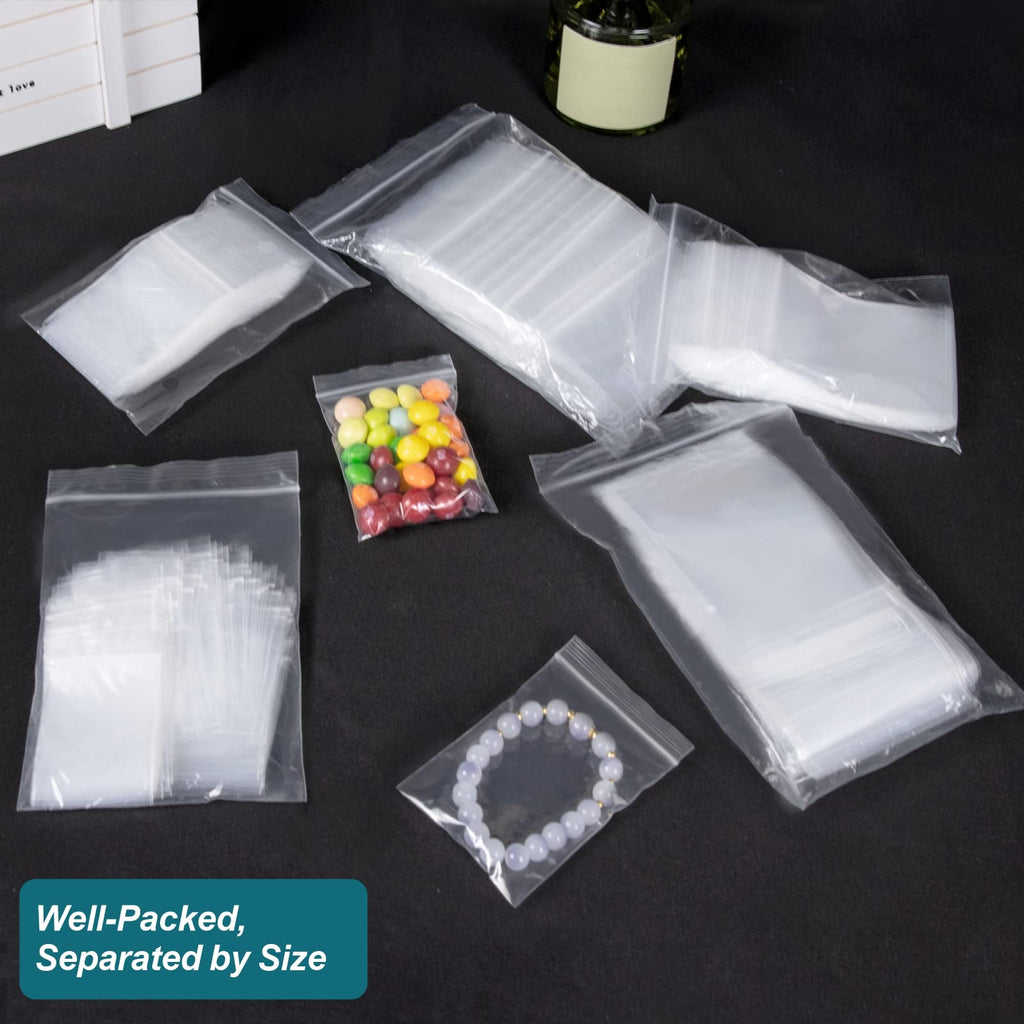 500 Pcs Small Plastic Bags, Mini Baggies, Jewelry Bag Clear Plastic
