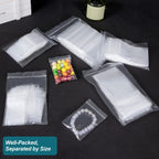 500 Pcs Small Plastic Bags, Mini Baggies, Jewelry Bag Clear Plastic
