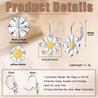 MILACOLATO 925 Sterling Silver Daisy Earrings for Women Flower Earring