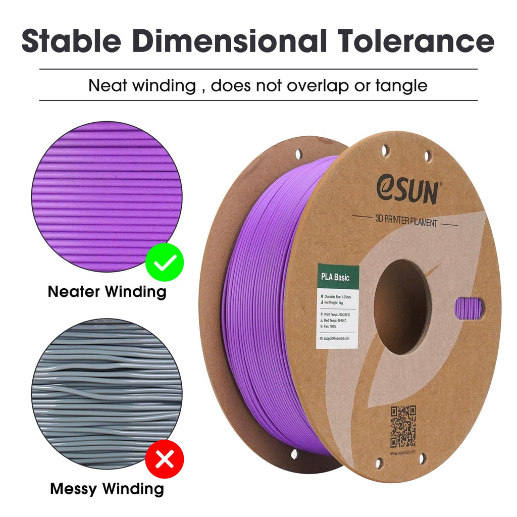 eSUN PLA Basic Filament 1.75mm 3D Printer Filament 1KG Grape Purple
