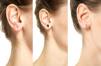 REVEMCN 3-Pair Cross Earrings for Men & Women, Stainless Steel & 925 Silver