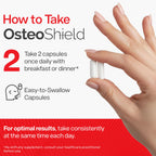 OsteoShield Peak Health Research - Bone & Joint Formula - Calcium Supplements for Women & Men with Vitamin D3, K2 & Aquamin - Triple Action Formula for Better Bone Health - 60 Capsules
