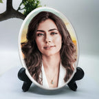 Personalized Porcelain Photo Memorial Garden Stones, Headstones for Graves, Waterproof Outdoor Picture, Photo Plaques for Cemetery, Custom Cameo Insert, Ceramic Picture for Gravestones Grave Markers