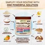 Colostrum Powder 40% IgG with Collagen, Probiotics, Chocolate, 60 Servings