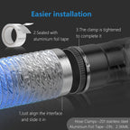 HOOMESUN Extra Thick Heavy Duty 4 inch 10FT Dryer Vent Hose, Flexible Insulated Duct Hose, (6-ply) Aluminum Foil HVAC Ducting Kit with 2 Clamps and 1 Tape