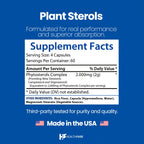Healthfare Plant Sterols Capsules 2000mg | 240 Vegan Capsules | Beta Sitosterol & Phytosterol Complex | Plant-Based Supplement | Non-GMO & Gluten-Free | Made in The USA