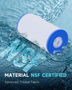 AQUALTRA Spa Filter Compatible with PRB35-IN, C-4335, FC-2385, Dynamic Series 03FIL1300, Waterway 35, Guardian 409-219, 5" x 9 1/4" Drop in Hot Tub Filter 2 Pack (White)