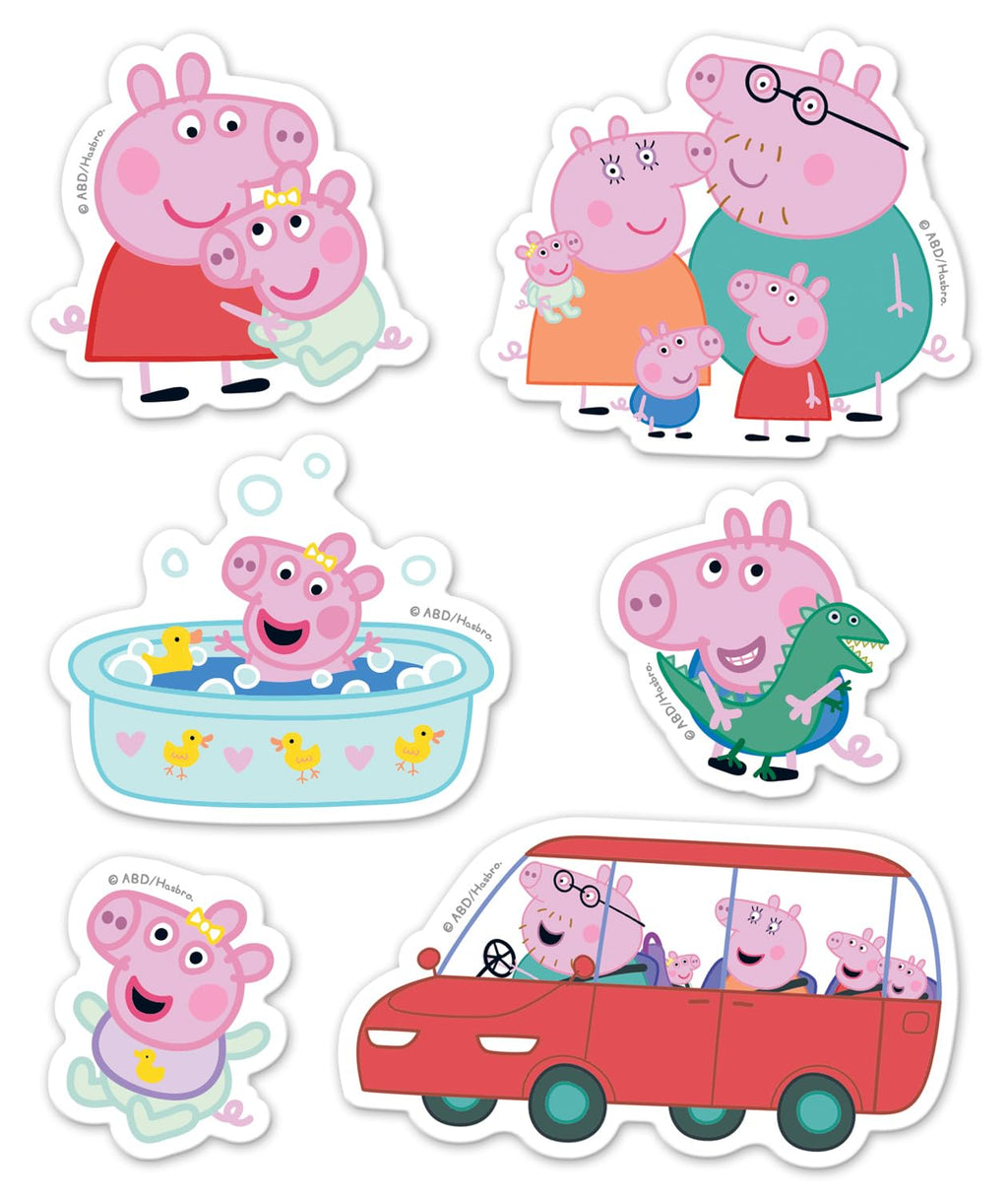 Peppa Pig Family Mega Sticker Pack Featuring New Baby Sister Evie | Officially Licensed Product | Three Types of Stickers (120+ Stickers) | Reusable | Age 3+ | Unisex | Gifts, Presents & Party Bags
