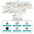 Sorbus 48 Sq. Ft. Wood Grain Floor Tiles Foam Mat EVA Interlocking Mats Tile 3/8-Inch Thick Flooring Wood Puzzle Exercise Mats w/Borders - Home Playroom Basement, Apartment, Trade Show, Baby, Dance