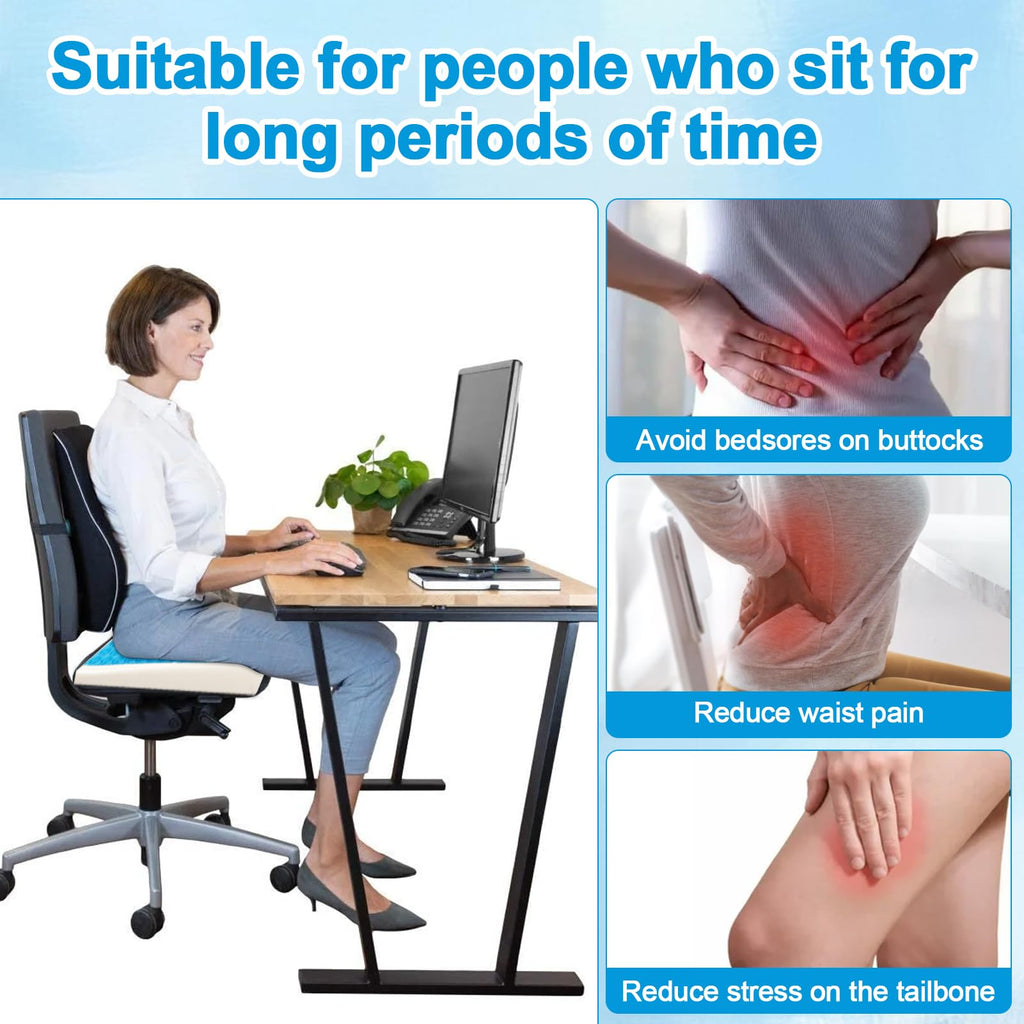 TITA-DONG Breathe Freely Fiber Material Bed Sore Cushions for Butt, Anti Bedsore Cushion, T Shaped Opening Triangular Slope Design Anti Decubitus Cushion for Elderly, Bedridden, Disabled