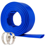 NetLea Heavy-Duty Pool Backwash Hose,1-1/2-inchx50 ft Reinforced Leak Proof Design with 2 Stainless Steel Clamps 1.5Inch, Weather Resistant, Bursting, Ideal for Pool Backwash, Sump Pump Drainage