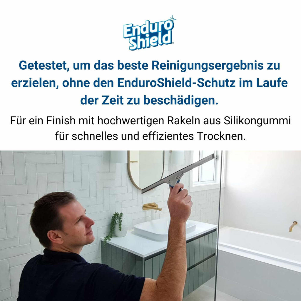 Professional Squeegee - Premium Quality Silicone Rubber Blades with Ergonomic Handle for Streak-Free Cleaning - Perfect for Windows, Shower Doors, and Railings