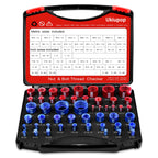 50PCS Thread Checker Kit – SAE & Metric Bolt Thread Checker, Nut & Bolt Size Finder Tool (27 SAE + 23 Metric) – Thread Gauge for Quickly Identifying Screw, Nut, and Bolt Sizes