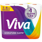 Viva Signature Cloth Paper Towels, Choose-A-Sheet Size, 3 Double Rolls, 86 Sheets per Roll (Packaging May Vary)