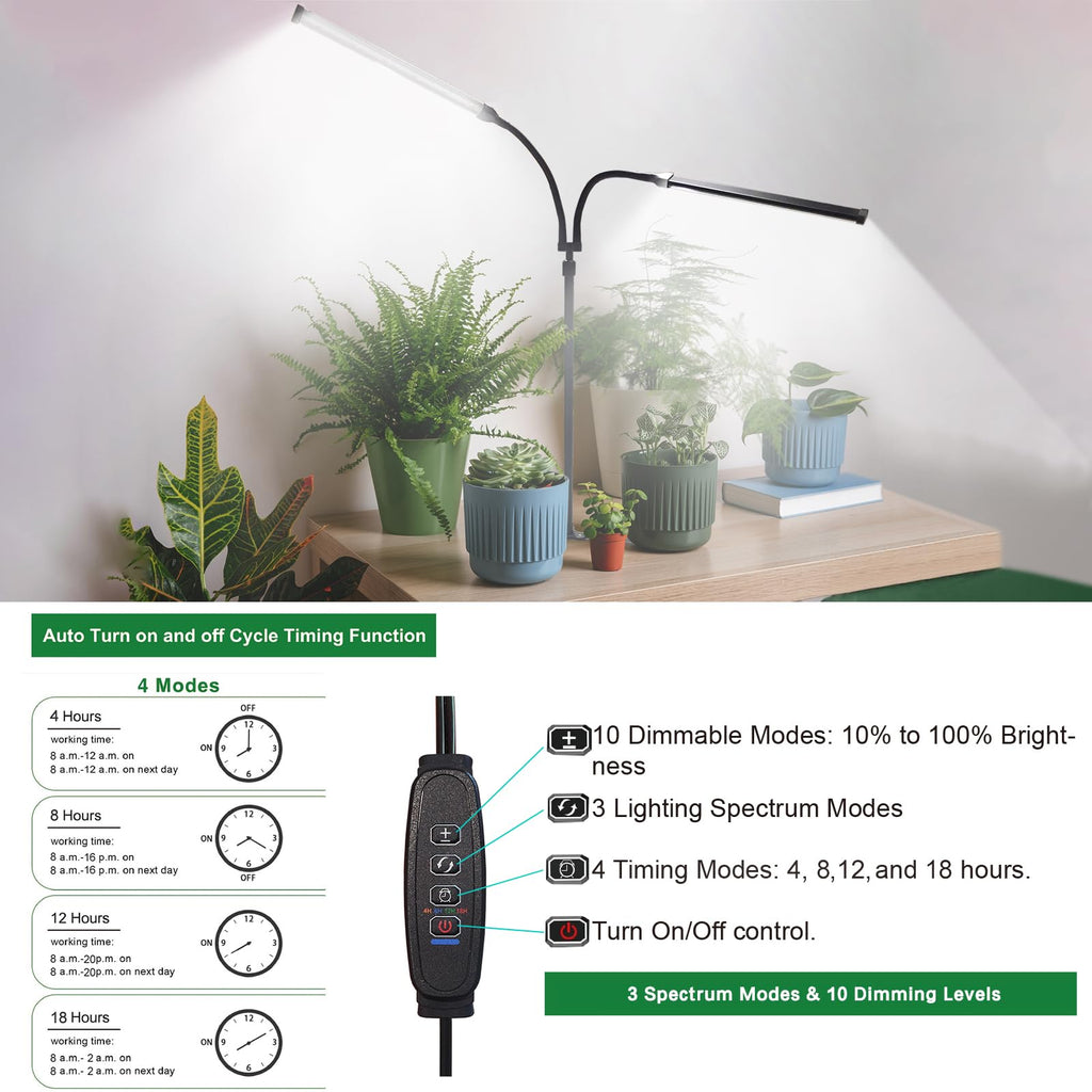 CalKoo Professional Grow Lights for Indoor Plants Growing, Full Spectrum