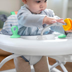 Ingenuity Smooth Strides Activity Baby Walker - Chambray, Developmental Walker, 3 Adjustable Heights, Toys Included, 6M-12M
