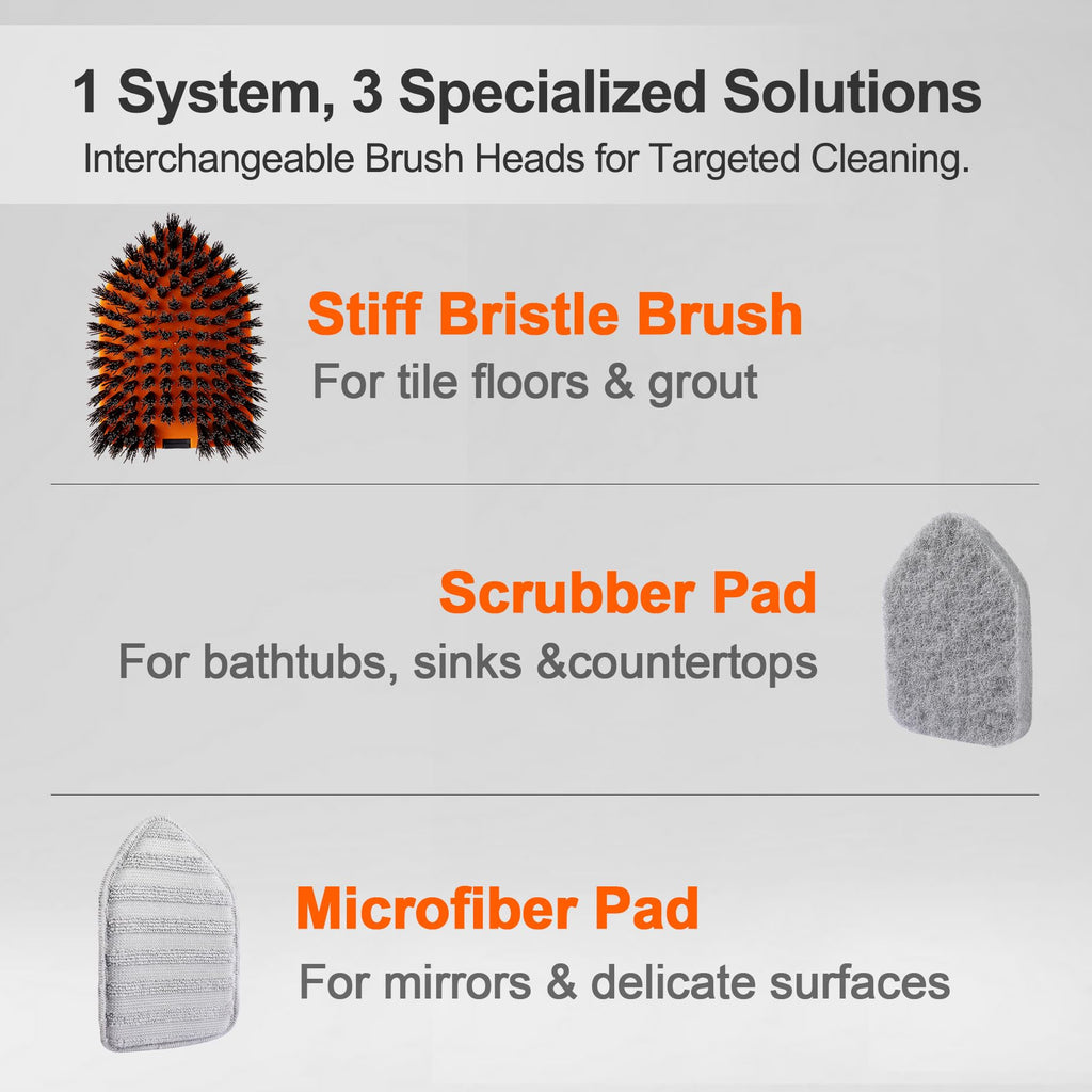 CLEANHOME Tile Tub Scrubber Brush for Cleaning Toilet Wall,Bathtub,Sink