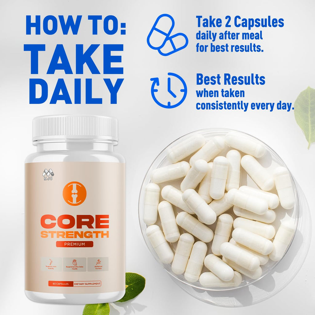 (3 Pack) Core Strength Supplement for Joint Support, Official Core Strength Joint Pills with All Natural Ingredients, Advanced Health & Wellness Support with Max Strength Multivitamins (180 Capsules)