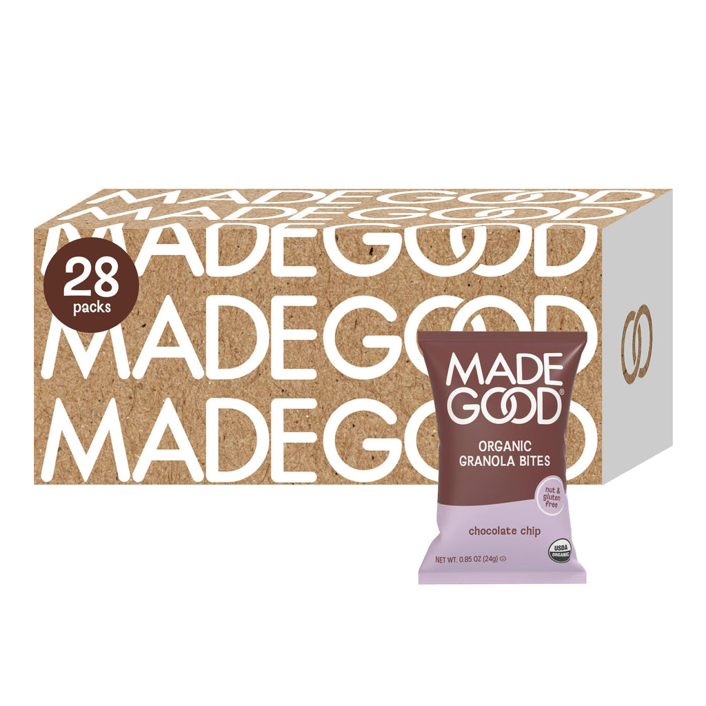 MadeGood Chocolate Chip Granola Bites, 28-Pack, Organic Snack Minis